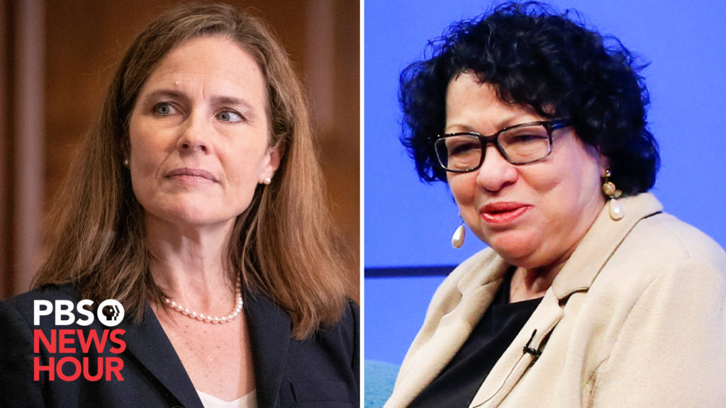Supreme Court Justices Sonia Sotomayor and Amy Coney Barrett