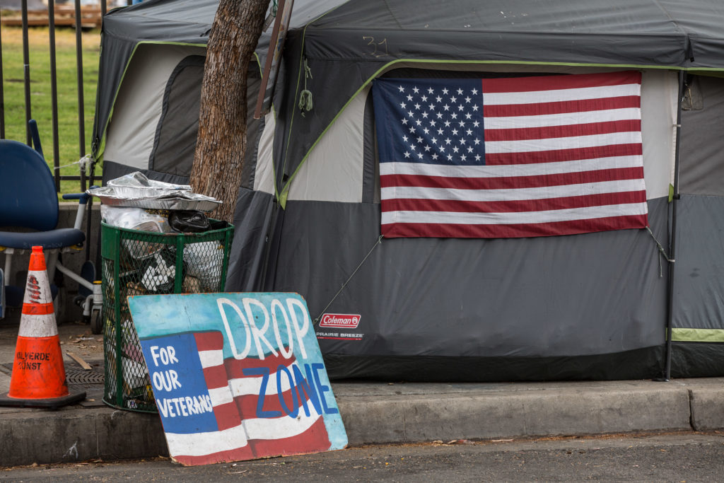 Veteran Homeless Encampment in Westwood