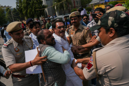 Protest held after Indian opposition leader arrested over corruption claims