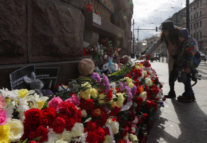 Reactions after Moscow concert hall shooting, in Saint Petersburg