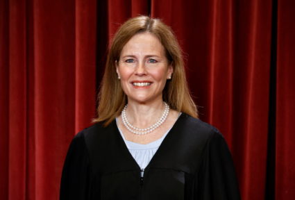 U.S. Supreme Court justices pose for their group portrait at the Supreme Court in Washington