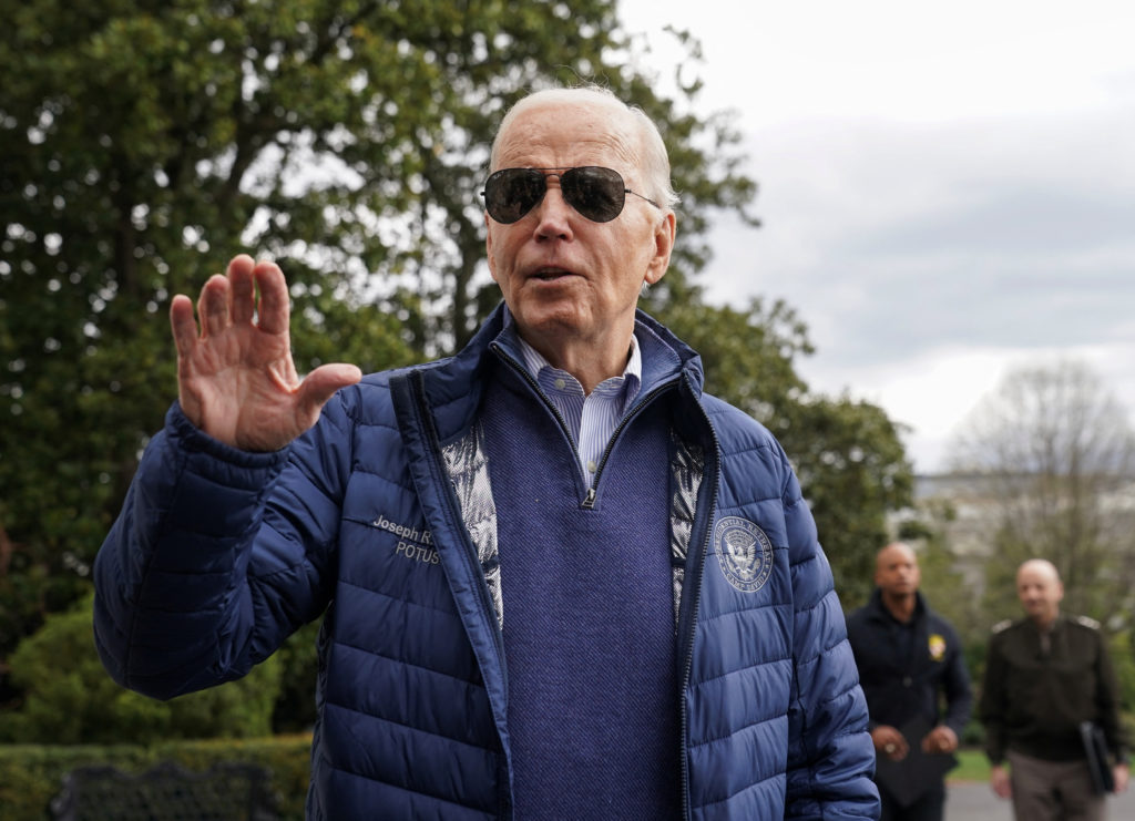 Biden departs the White House in Washington