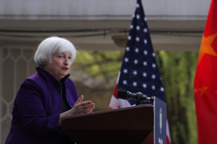 U.S. Treasury Secretary Janet Yellen in Beijing