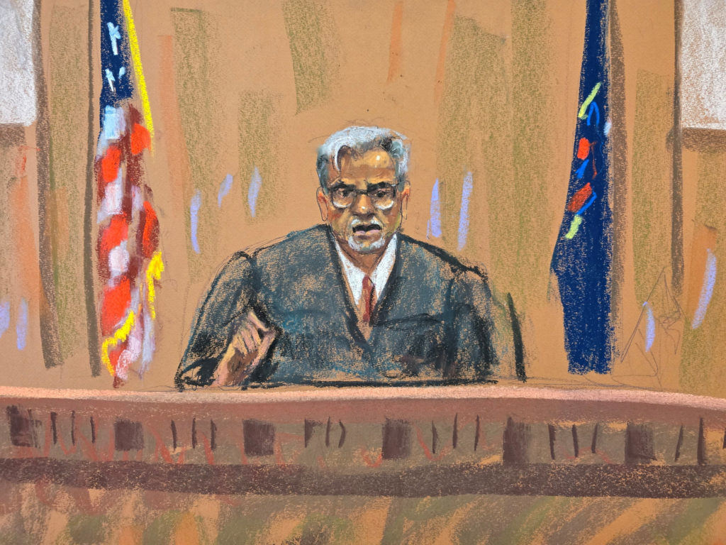 Former U.S. President Donald Trump appears at court in New York