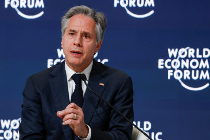 U.S. Secretary of State Antony Blinken attends the World Economic Forum (WEF) in Riyadh