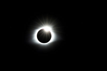 FILE PHOTO: The solar eclipse creates the effect of a diamond ring at totality as seen from Clingmans Dome in the Great Sm...
