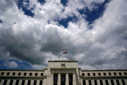 Clouds over the Federal Reserve in Washington