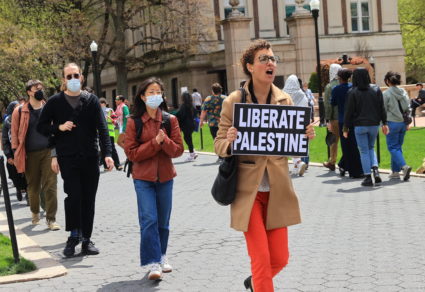 Pro-Palestinians students demonstrate at Columbia University