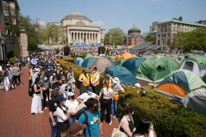 Protests continue on Columbia University campus in support of Palestinians in Gaza