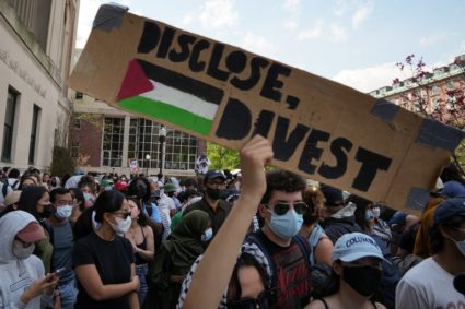 Protests continue on Columbia University campus in support of Palestinians in Gaza