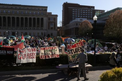 Protests continue at Columbia University in New York during the ongoing conflict between Israel and the Palestinian Islami...