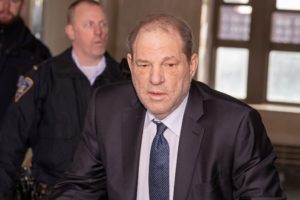 Harvey Weinstein arrives at New York Criminal Court as the jury continues to deliberate in his sexual assault trial in the...