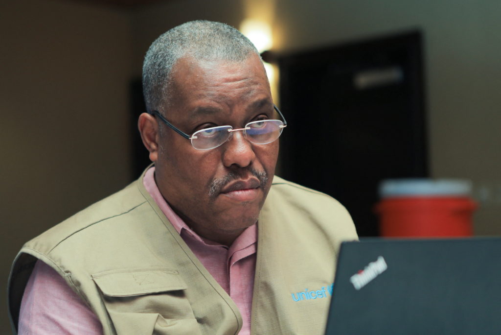 Garry Conille, UNICEF's Regional Director for Latin America and the Caribbean, looks on during an interview with Reuters, ...