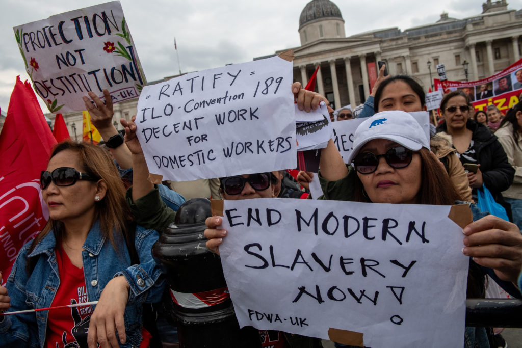 May Day march in London