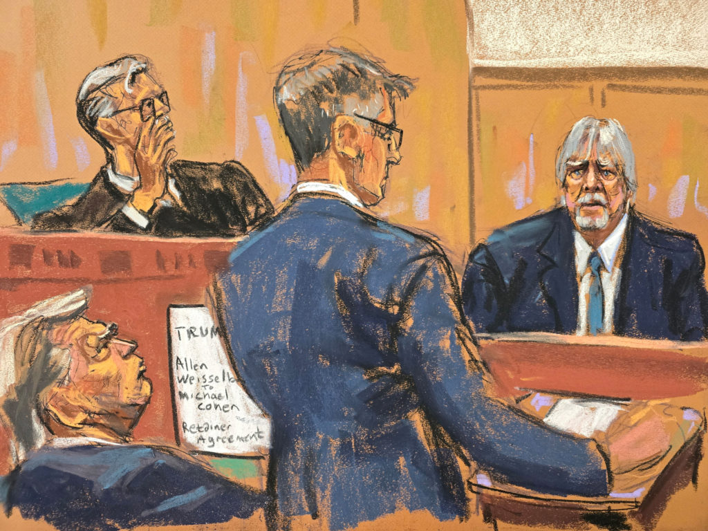 Former U.S. President Donald Trump appears at court in New York