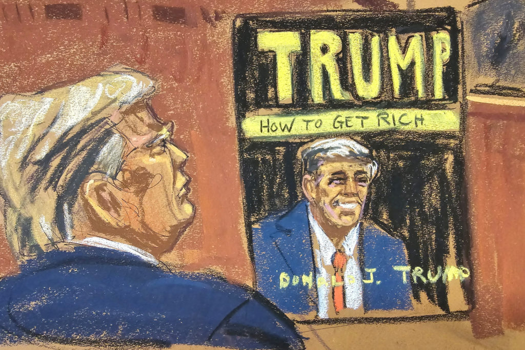 Former U.S. President Donald Trump appears at court in New York