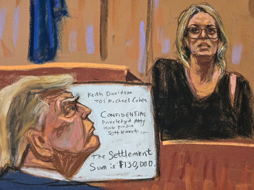 Former U.S. President Donald Trump appears at court in New York
