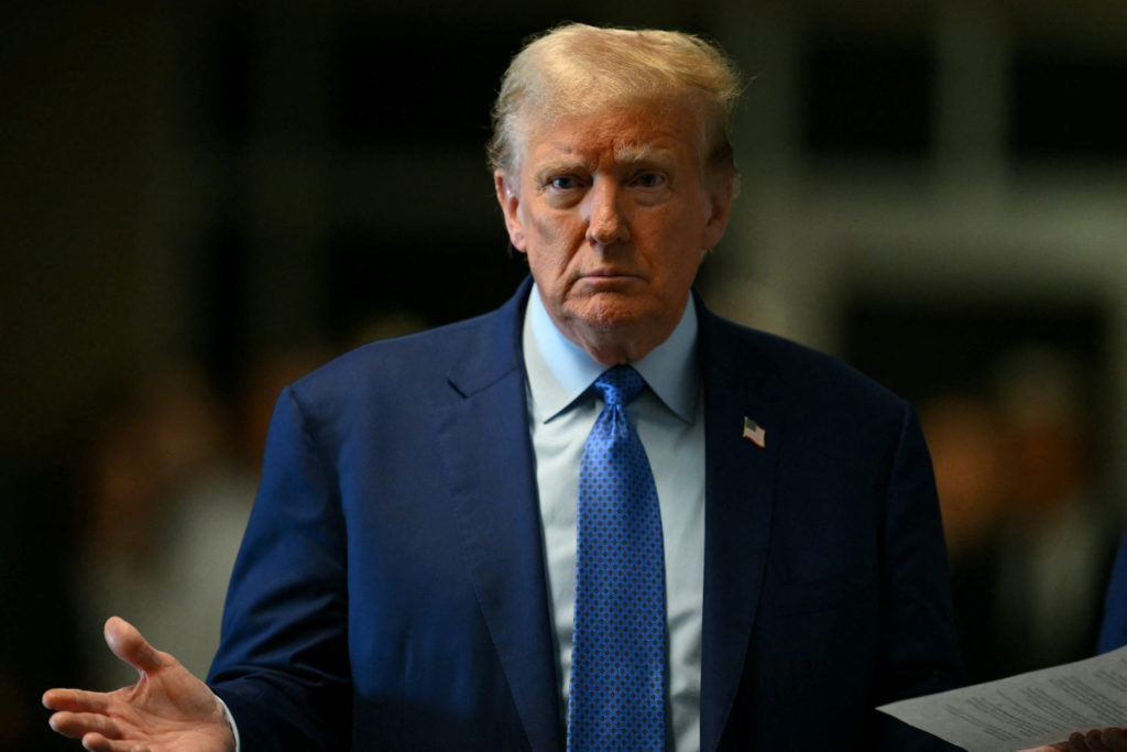 Former U.S. President Trump's criminal trial on charges of falsifying business records continues in New York