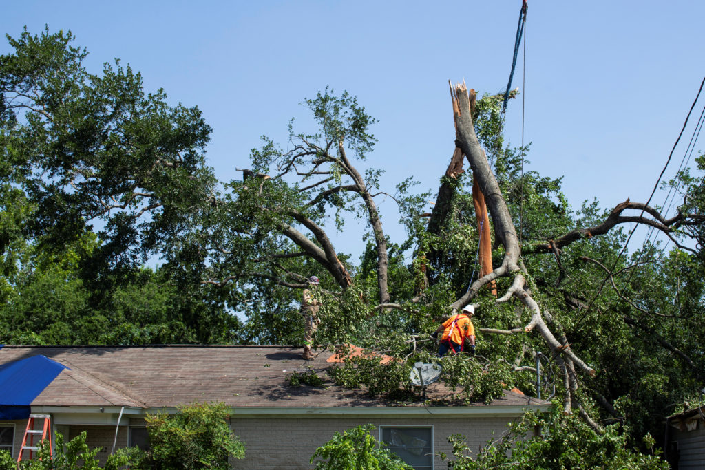 Aftermath of severe storms in Houston