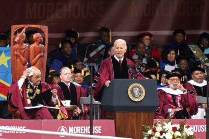 U.S. President Biden attends a commencement ceremony in Atlanta