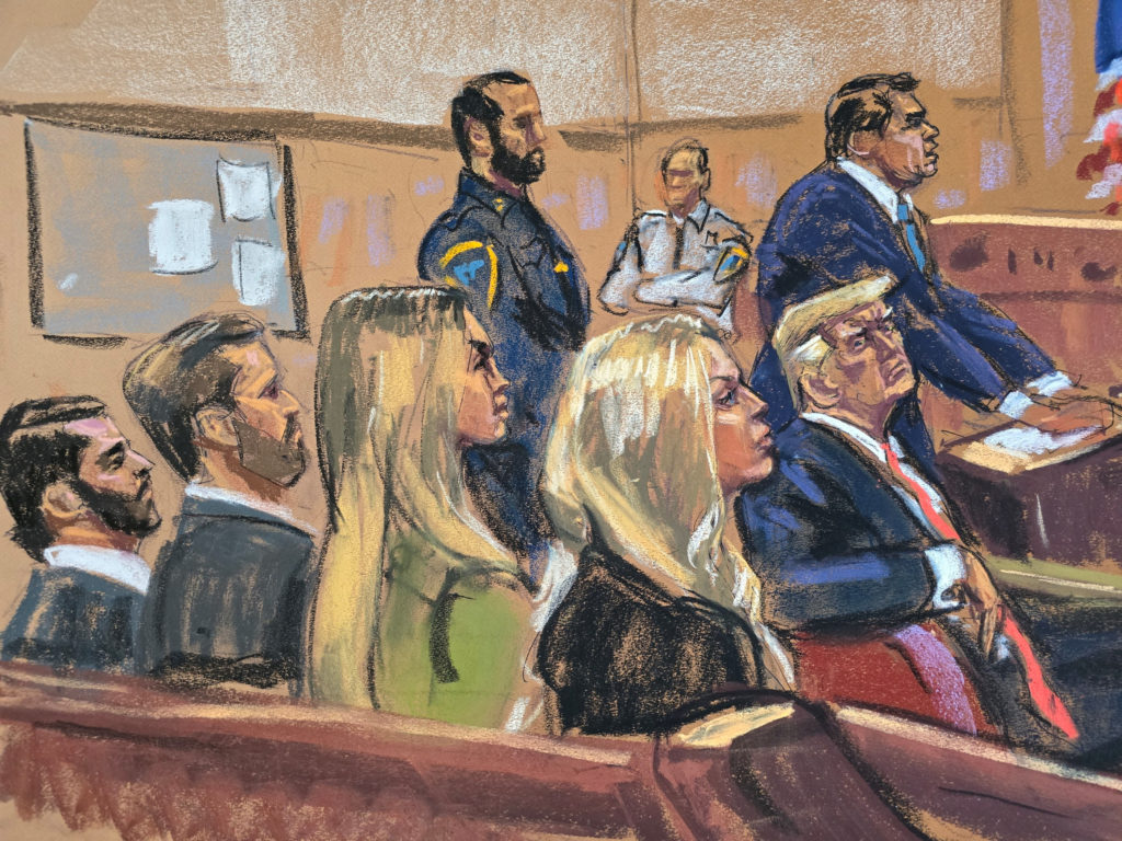 Closing arguments in the trial of former U.S. President Donald Trump appears in New York