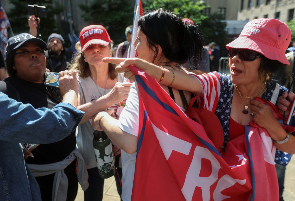 Former U.S. President Trump's criminal trial on charges of falsifying business records continues, in New York