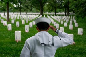 Visitors Commerate Memorial Day at Arlington National Cemerary