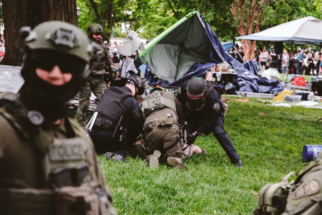 Dozens arrested at University of Virginia after pro-Palestinian encampment declared unlawful