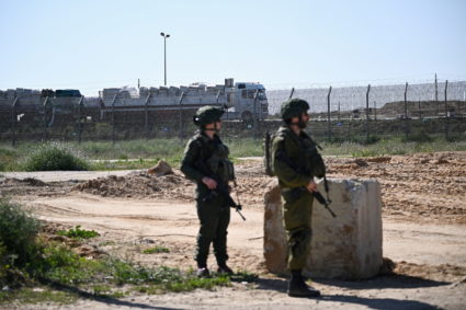 Protest against the delivery of humanitarian aid to Gaza and demanding the immediate release of hostages kidnapped on the ...