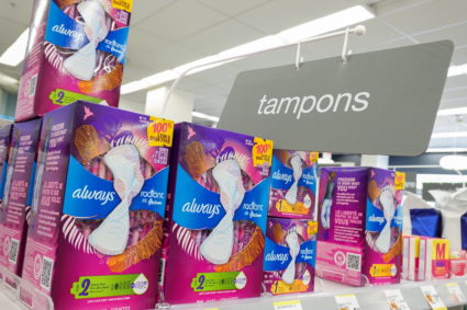 Always feminine care pads, a brand owned by Procter &amp; Gamble, is seen for sale in a store in Manhattan, New York City