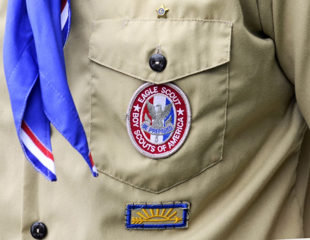 File photograph of an Eagle Scout patch