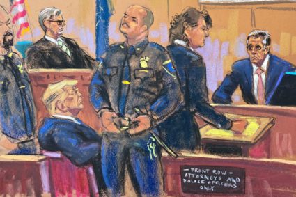 Former U.S. President Donald Trump appears at court in New York