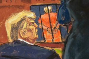 Former U.S. President Donald Trump appears at court in New York