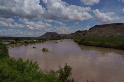 Water Replenishes Dry Rio Grande Bed in New Mexico