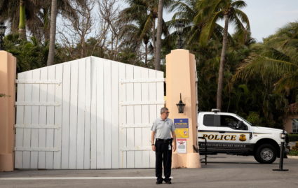 A view of former U.S. President Donald Trump's Mar-a-Lago home in Palm Beach