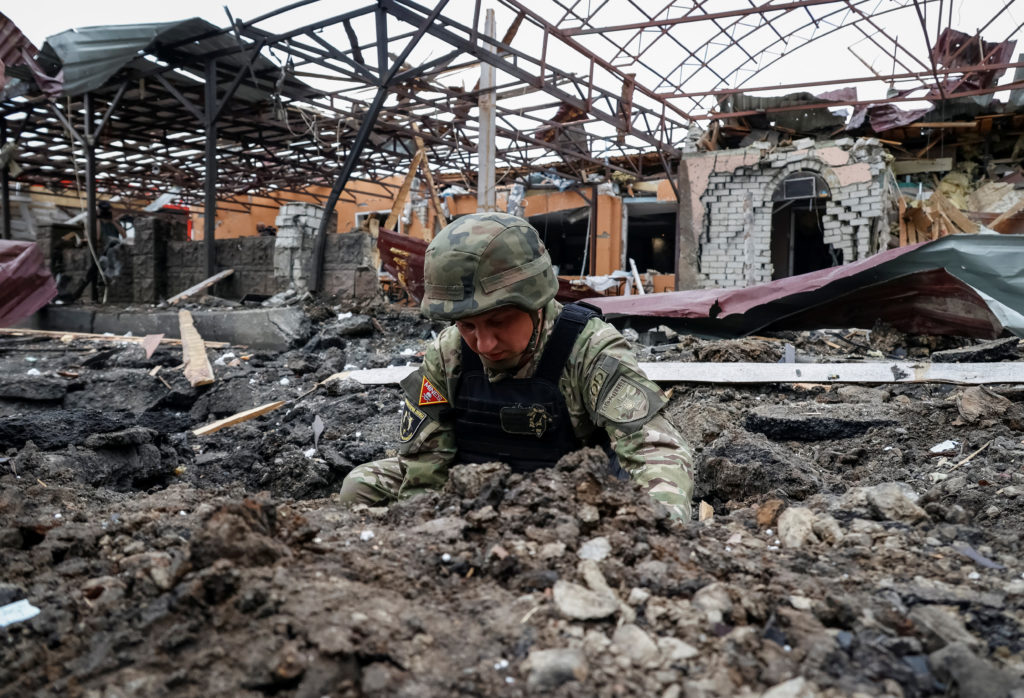 Aftermath of a Russian missile attack in Kharkiv