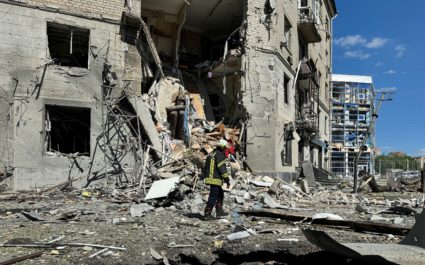 Aftermath of a Russian air attack in Kharkiv