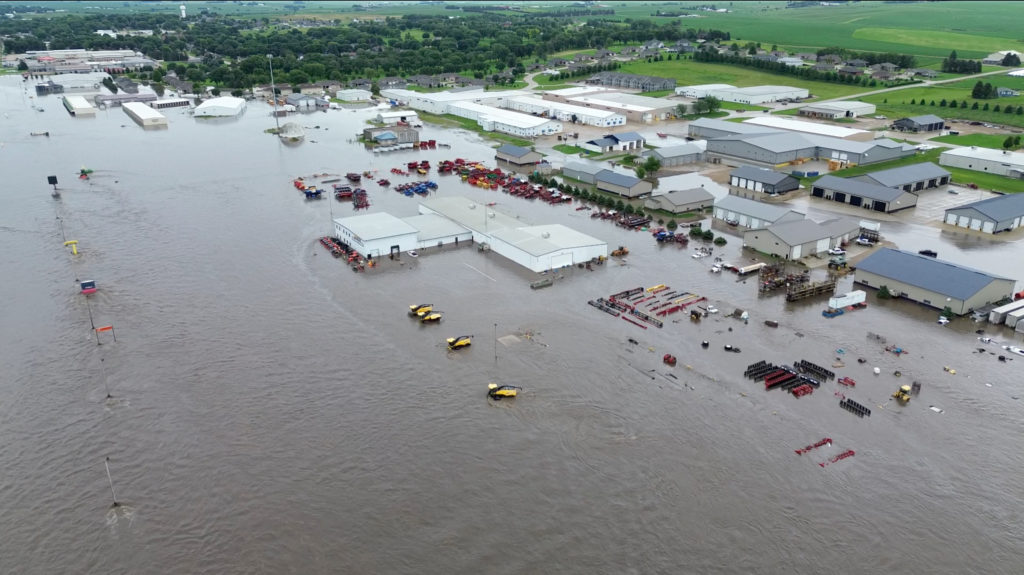 Flooding in Rock Valley, Iowa