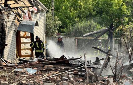 Aftermath of a Russian air attack in Kharkiv
