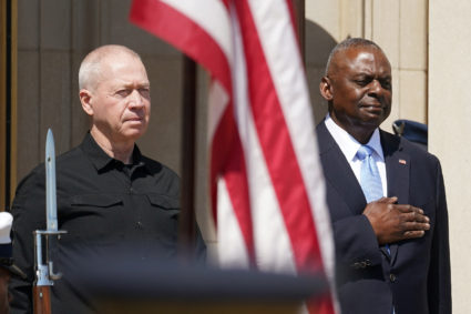 U.S. Secretary of Defense Lloyd Austin and Israeli Defense Minister Yoav Gallant meet in Washington
