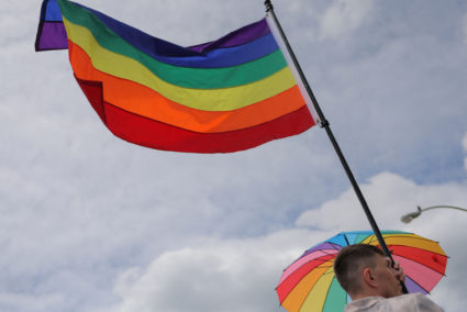 Brighton Beach Pride march in Brooklyn, New York City