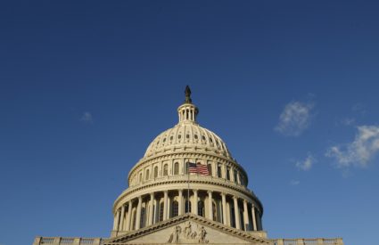The Capitol building is seen at sunrise on Capitol Hill in Washington