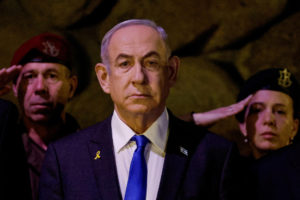 FILE PHOTO: FILE PHOTO: Israeli Prime Minister Benjamin Netanyahu attends a wreath-laying ceremony marking Holocaust Remem...