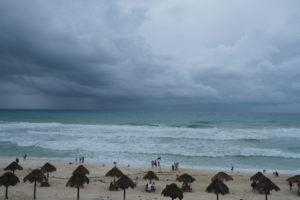 Potential Tropical Cyclone One causes rainfall, in Cancun