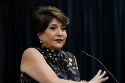 Janet Murguia, president of UnidosUS, speaks at the UnidosUS Annual Conference in San Diego