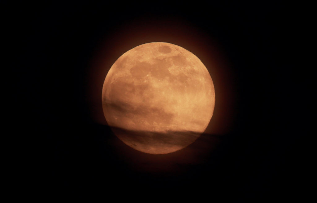 The Supermoon visible over Britain