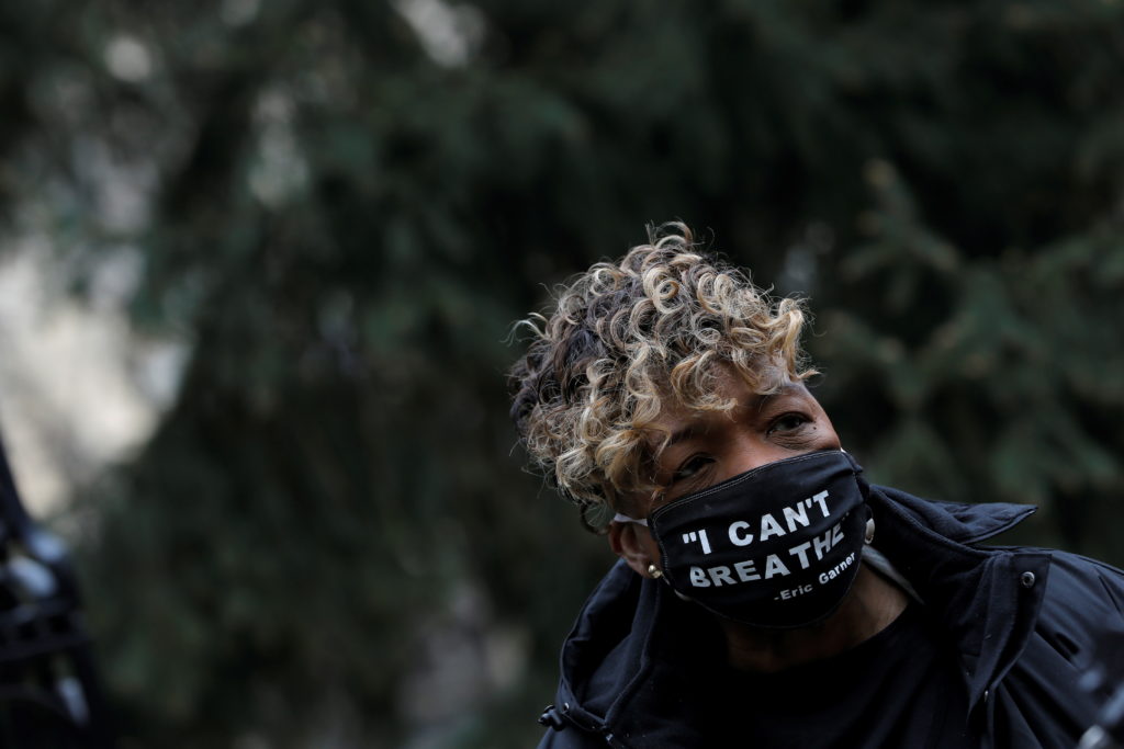 News conferrence held by parents of Keyon Harrold Jr. and civil rights leaders in New York