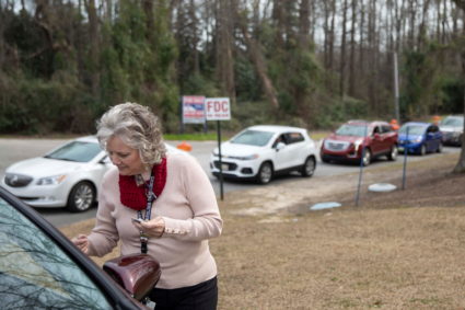 South Carolina residents participate in early voting during the Republican presidential primary