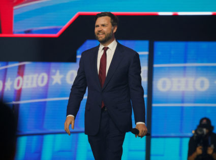 Senator JD Vance (R-OH) attends an event held by the national conservative political movement, 'Turning Point' in Detroit