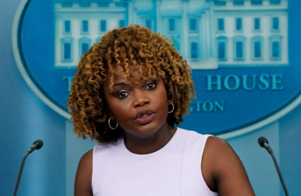 White House Press Secretary Karine Jean-Pierre holds a briefing in Washington